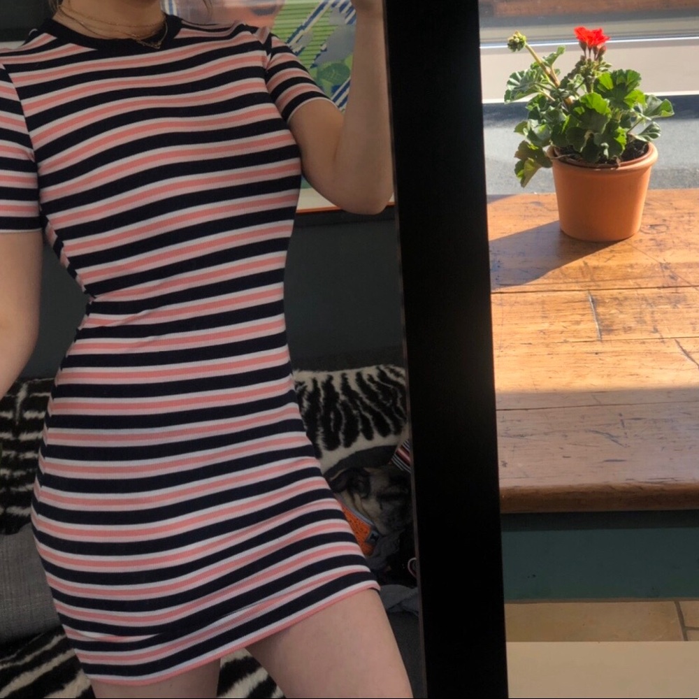 Striped bodycon dress